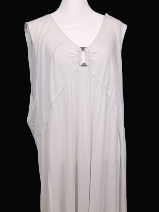 Tropical Escape Other - TROPICAL ESCAPE Woman WHITE Beach Swimsuit Bathing Suit Cover Up STRETCH size 2x